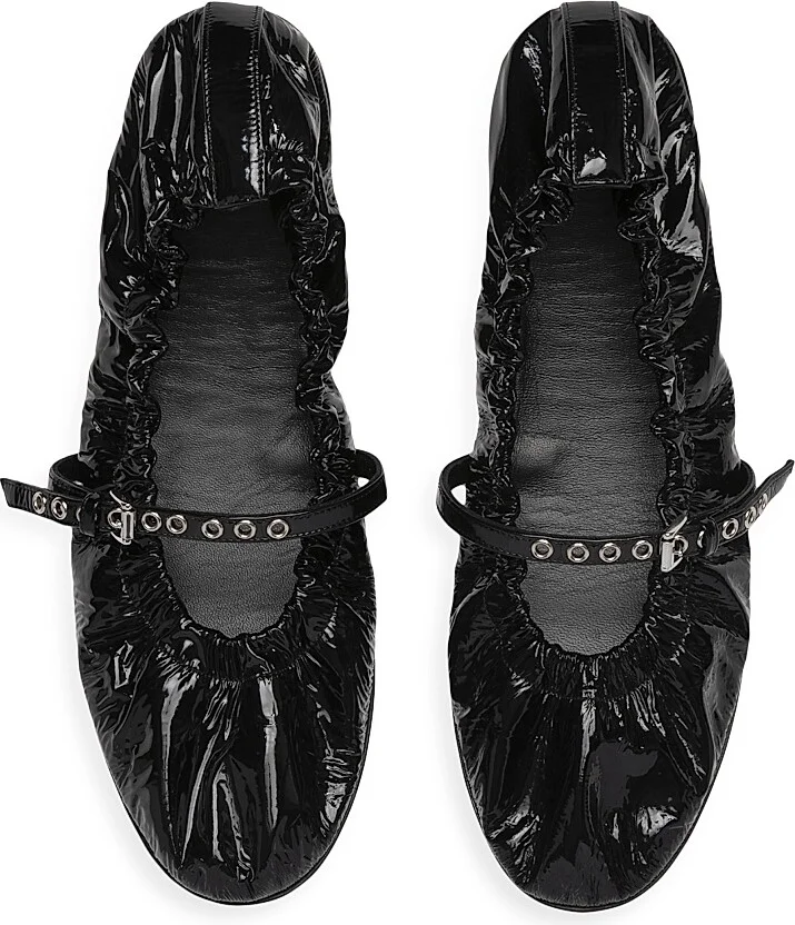 Women's Margot Patent Leather Ballet Flats - Black - Size 6 - Image 4