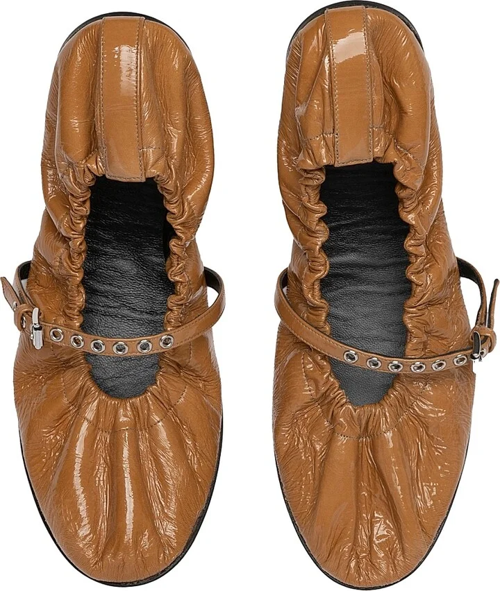 Women's Margot Patent Leather Ballet Flats - Black - Size 6 - Image 8