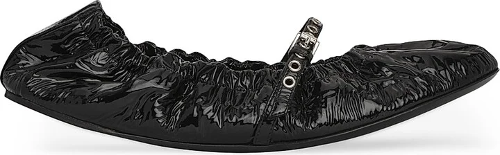 Women's Margot Patent Leather Ballet Flats - Black - Size 6
