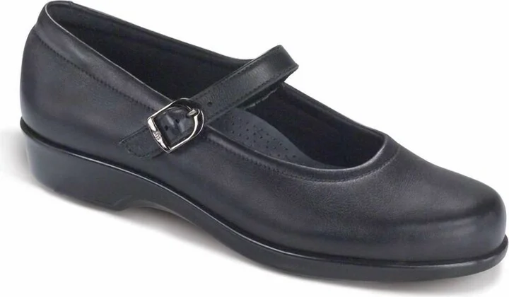 Women's Maria Mary Jane Shoe - Wide In Black