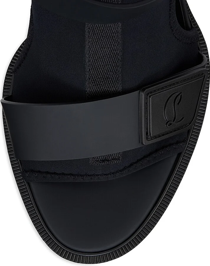 Women's Marie Amelie 100MM Leather and Neoprene Sandals - Black - Size 5.5 - Image 4