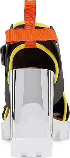 Women's Marie Amelie 100MM Leather and Neoprene Sandals - Black - Size 5.5 - Image 6
