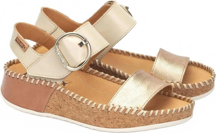 Women's Marina Wedge Sandals In Champagne
