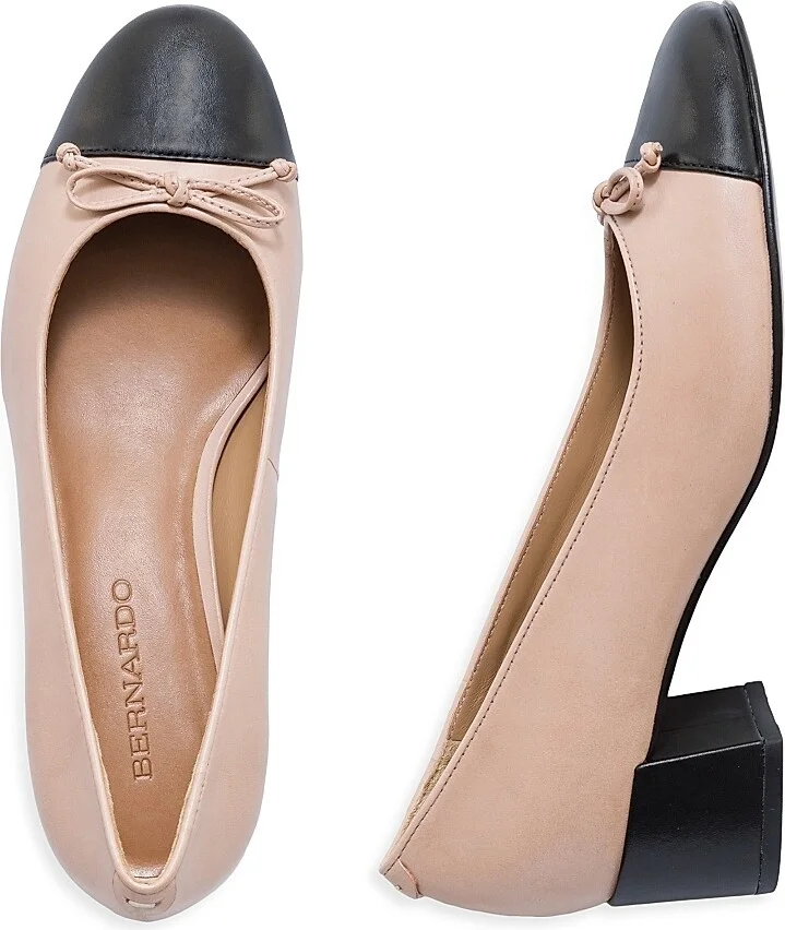 Women's Marisol Leather Cap-Toe Pumps - Blush - Size 8 - Image 8