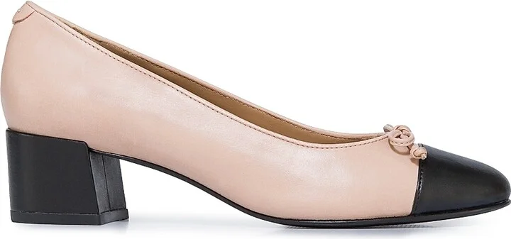 Women's Marisol Leather Cap-Toe Pumps - Blush - Size 8