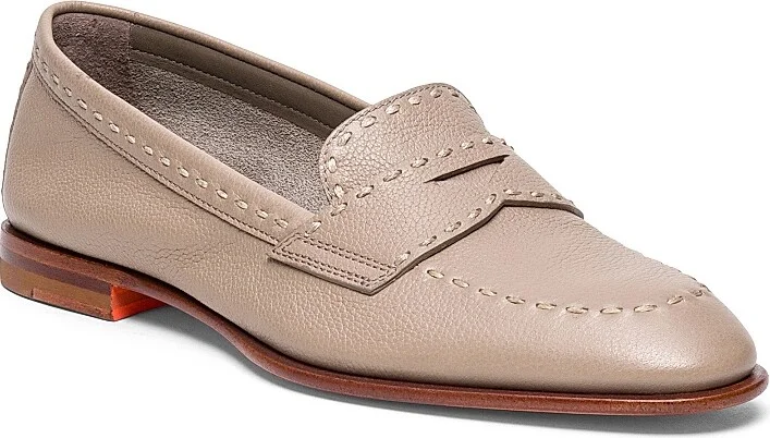 Women's Marlene Leather Loafers - Beige - Size 9 - Image 2