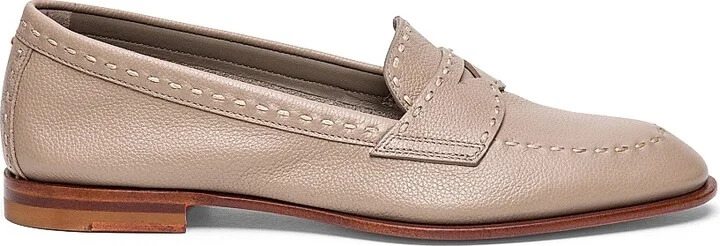 Women's Marlene Leather Loafers - Beige - Size 9