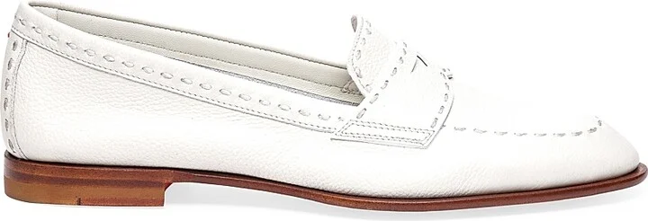 Women's Marlene Leather Loafers - White - Size 8.5