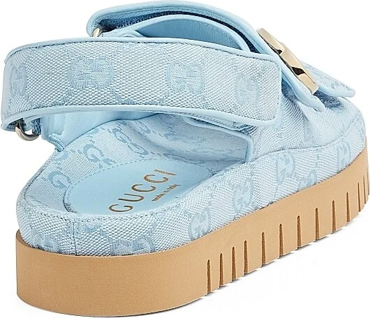 Women's Marmont GG Platform Sandals - Sky Blue - Size 8 - Image 2