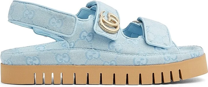 Women's Marmont GG Platform Sandals - Sky Blue - Size 8