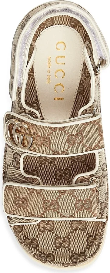 Women's Marmont GG Slingback Sandals - Beige Ebony - Size 5 - Image 4
