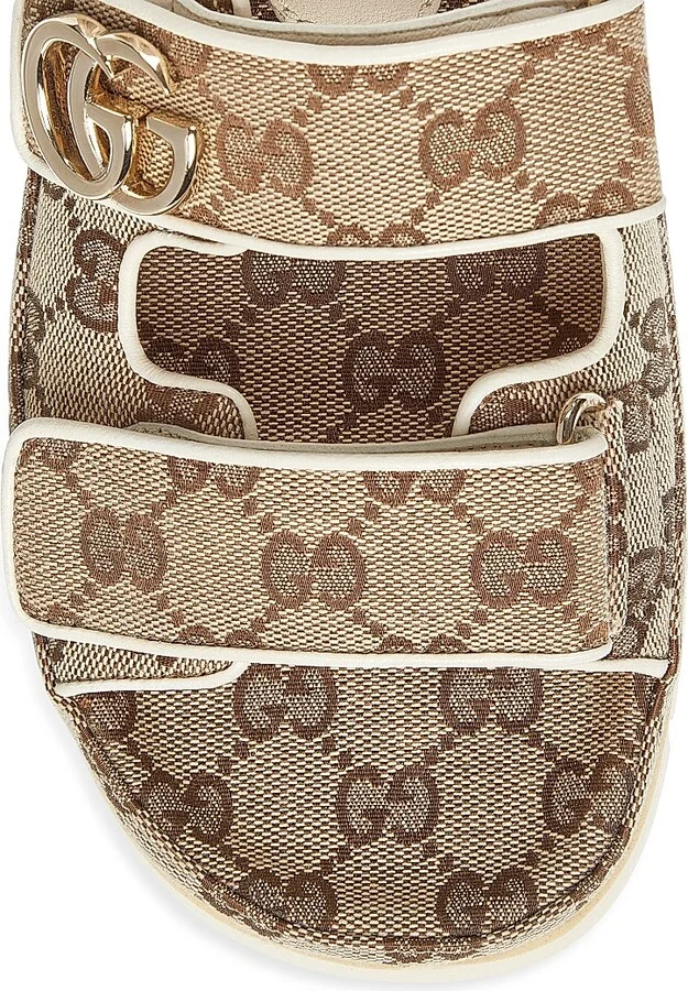 Women's Marmont GG Slingback Sandals - Beige Ebony - Size 5 - Image 5