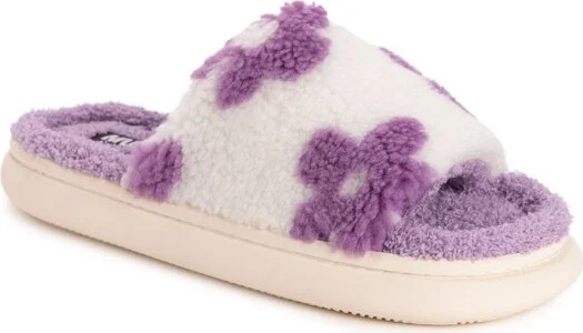 Women's Marsai Slide House Slipper, Purple, S (5-6), MUK LUKS
