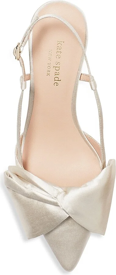 Women's Marseille Bow Satin Slingback Pumps - Black - Size 9.5 - Image 5