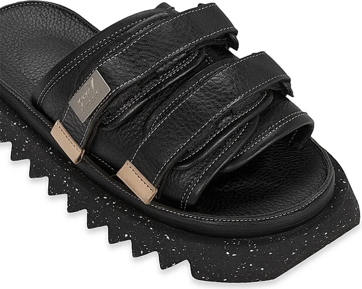 Women's Marsèll x Suicoke Moto Leather Slides - Nero - Size 7 Sandals - Image 5