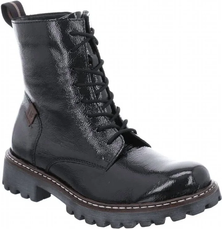 Women's Marta 02 Lace Boot In Black Patent
