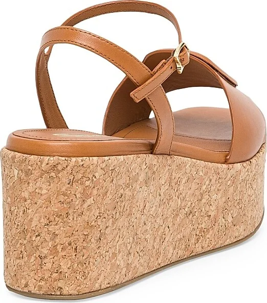 Women's Marta 50MM Leather Platform Sandals - Brown - Size 5.5 - Image 4