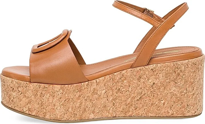 Women's Marta 50MM Leather Platform Sandals - Brown - Size 5.5 - Image 6
