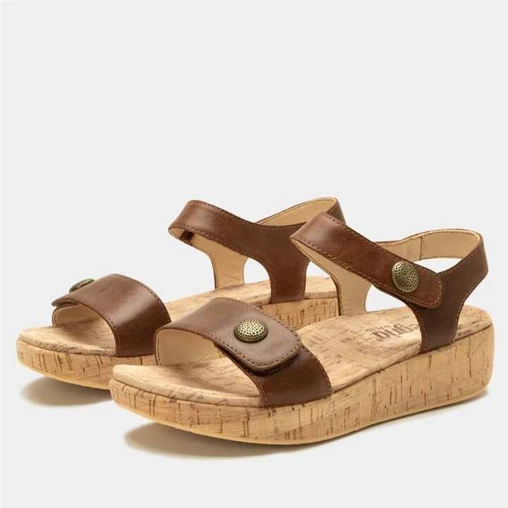 Women's Marta Slingback Leather Sandal In Walnut