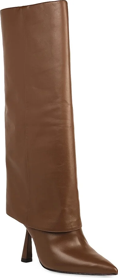 Women's Martine Leather Knee-High Boots - Black - Size 5 - Image 6