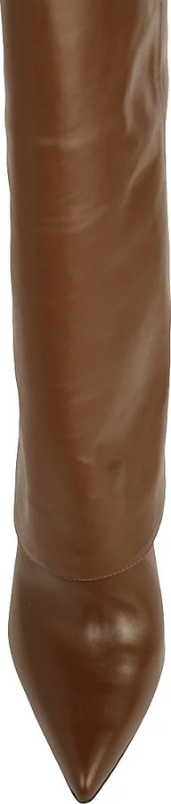 Women's Martine Leather Knee-High Boots - Black - Size 5 - Image 9
