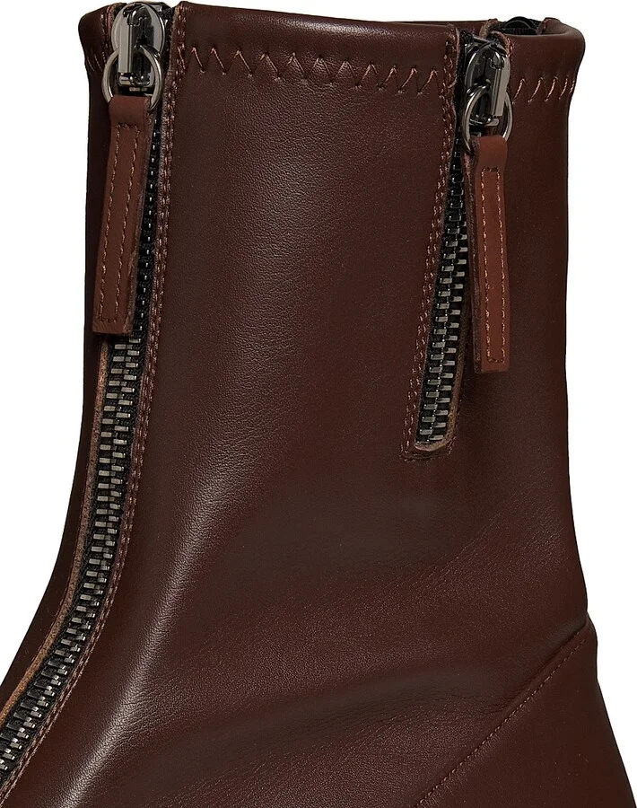 Women's Martini 50MM Stretch Leather Booties - Choco - Size 8 - Image 5