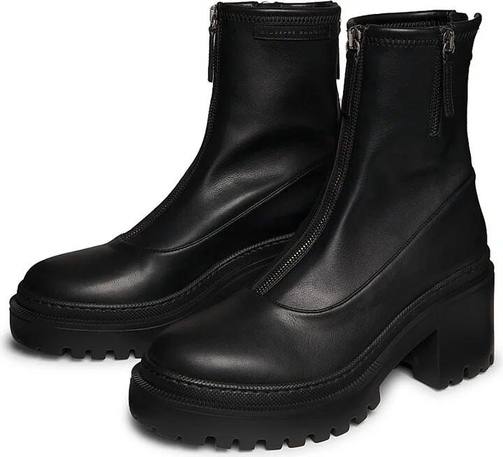 Women's Martini 50MM Stretch Leather Booties - Choco - Size 8 - Image 7