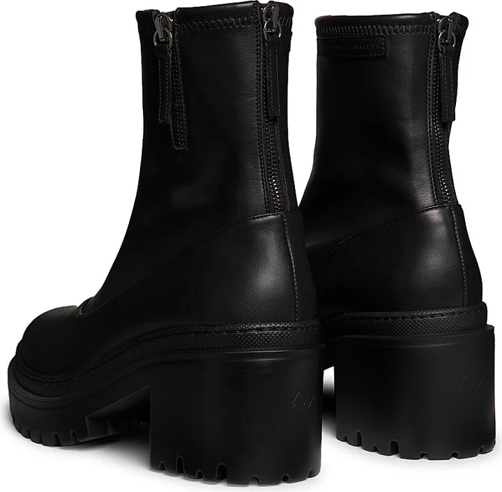 Women's Martini 50MM Stretch Leather Booties - Choco - Size 8 - Image 8
