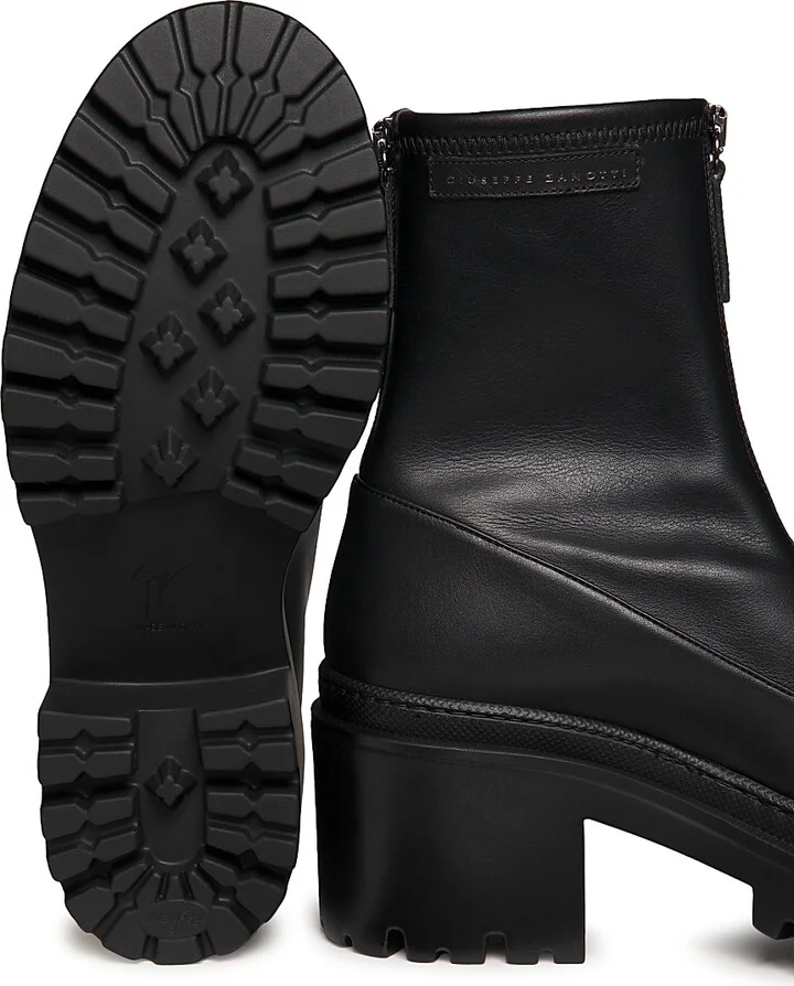 Women's Martini 50MM Stretch Leather Booties - Choco - Size 8 - Image 11