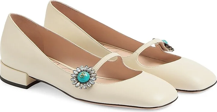 Women's Mary-Jane Preshoes 20MM Ballerinas in Kidskin - Ivory - Size 7 - Image 2