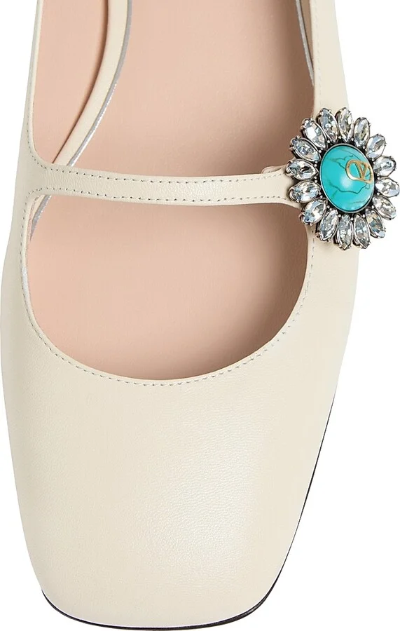Women's Mary-Jane Preshoes 20MM Ballerinas in Kidskin - Ivory - Size 7 - Image 3