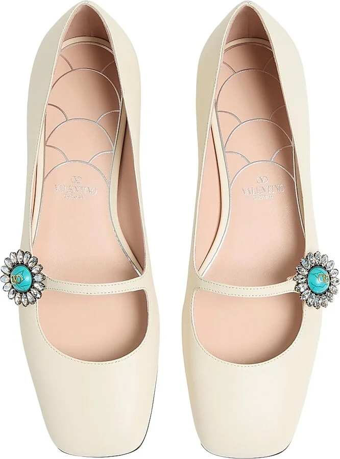Women's Mary-Jane Preshoes 20MM Ballerinas in Kidskin - Ivory - Size 7 - Image 6