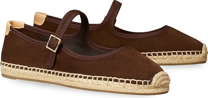 Women's Mary Jane Suede Espadrilles - Cocoa - Size 10 - Image 2
