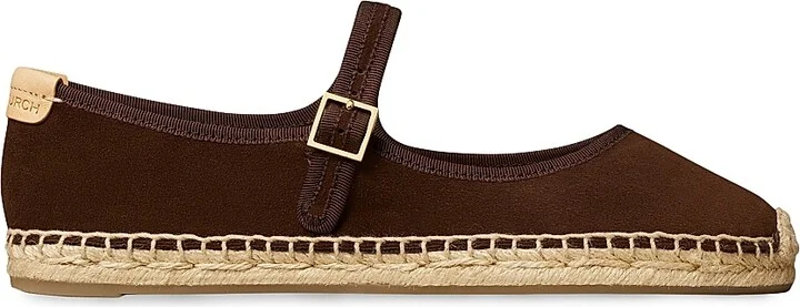 Women's Mary Jane Suede Espadrilles - Cocoa - Size 10