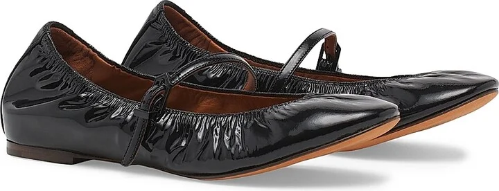 Women's Mary Janes in Glossy Leather - Black - Size 4 - Image 2