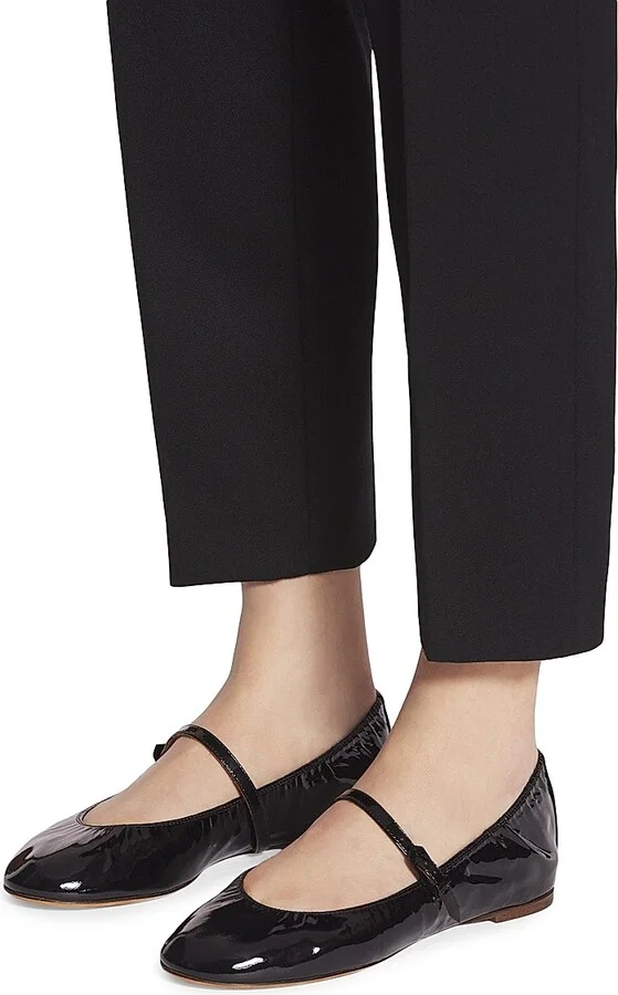 Women's Mary Janes in Glossy Leather - Black - Size 4 - Image 6