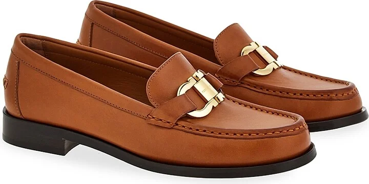 Women's Maryan Gancini Leather Loafers - Cuoio - Size 7 - Image 2