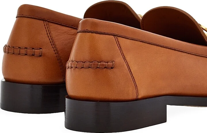 Women's Maryan Gancini Leather Loafers - Cuoio - Size 7 - Image 6