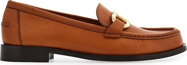 Women's Maryan Gancini Leather Loafers - Cuoio - Size 7