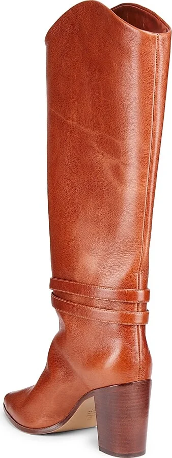 Women's Maryana 90MM Leather High-Heel Boots - Black - Size 5 - Image 8