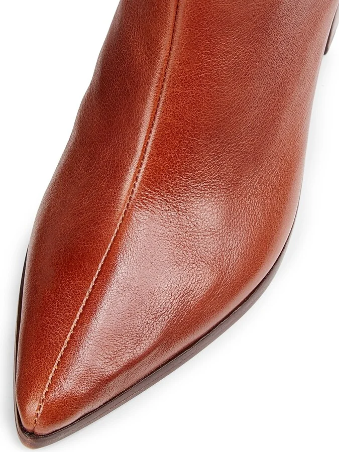 Women's Maryana 90MM Leather High-Heel Boots - Black - Size 5 - Image 9