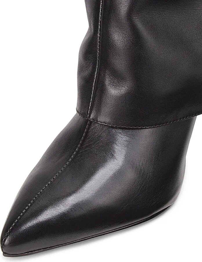 Women's Maryana 90MM Leather Stiletto Boots - Black - Size 5 - Image 5