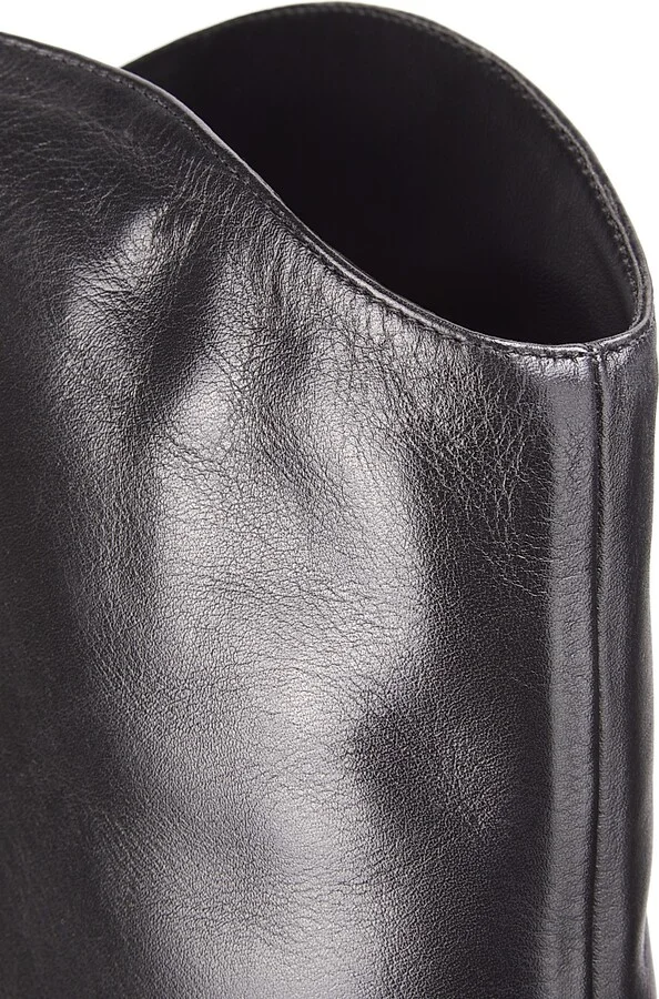 Women's Maryana 90MM Leather Stiletto Boots - Black - Size 5 - Image 6