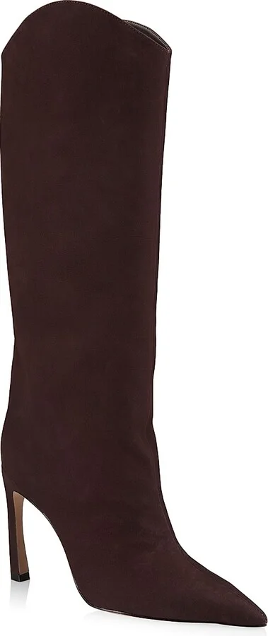 Women's Maryana Nubuck Knee-High Boots - Dark Chocolate - Size 5 - Image 2