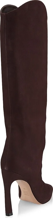 Women's Maryana Nubuck Knee-High Boots - Dark Chocolate - Size 5 - Image 3