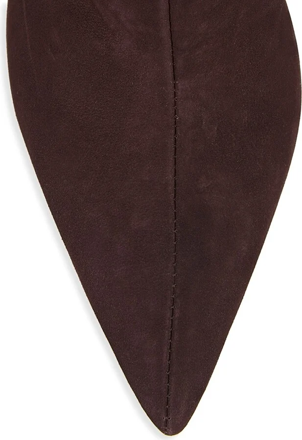 Women's Maryana Nubuck Knee-High Boots - Dark Chocolate - Size 5 - Image 4