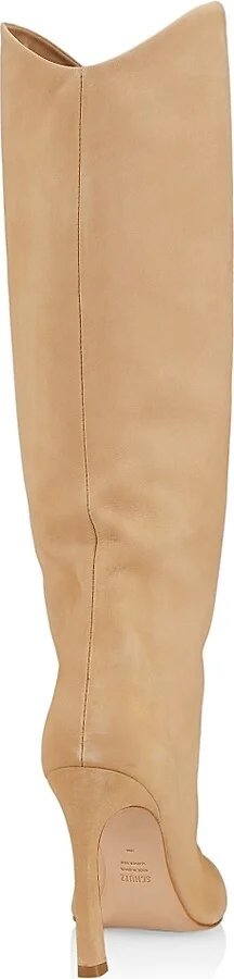 Women's Maryana Nubuck Knee-High Boots - Dark Chocolate - Size 5 - Image 11