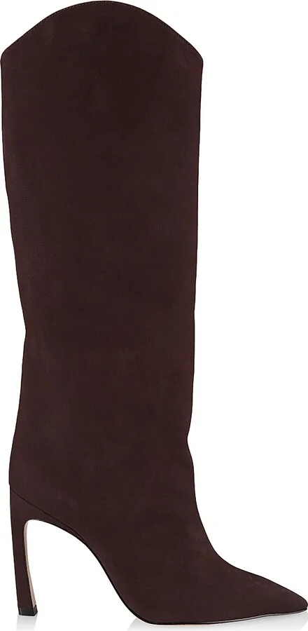 Women's Maryana Nubuck Knee-High Boots - Dark Chocolate - Size 5