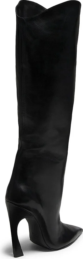 Women's Maryann 90MM Curved-Heel Boots - Black - Size 6.5 - Image 3