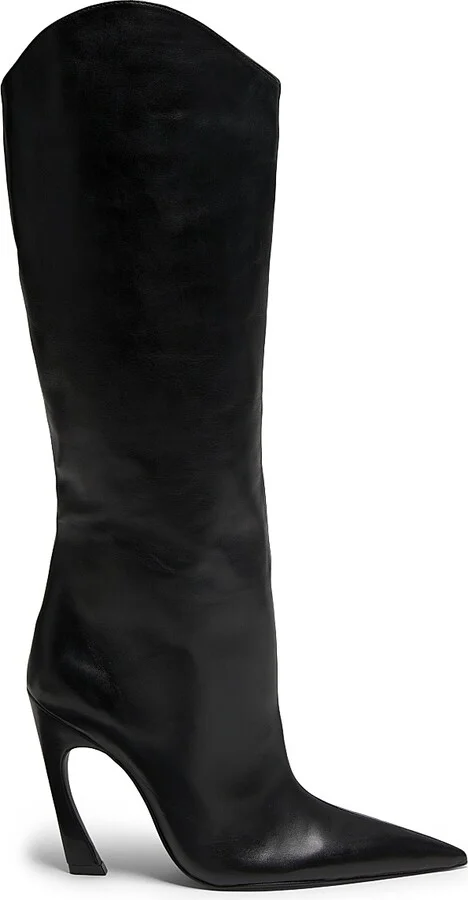 Women's Maryann 90MM Curved-Heel Boots - Black - Size 6.5
